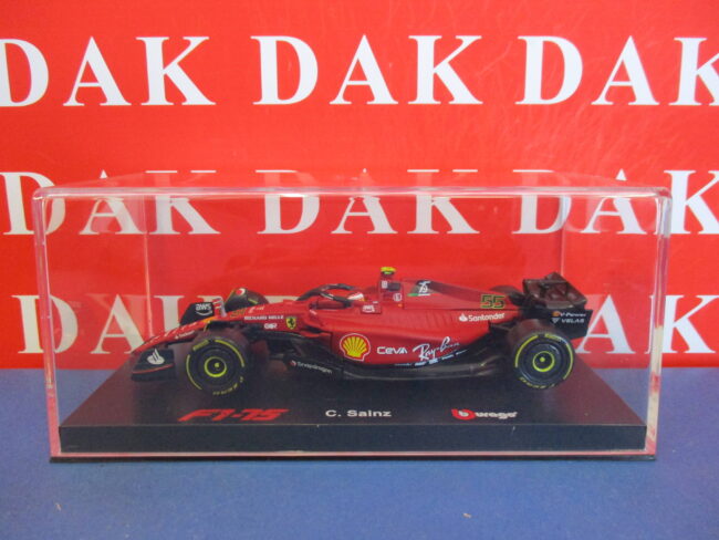 Die cast 1/43 Modellino Auto F1 Ferrari F1-75 2022 C. Sainz Junior by Burago - immagine 4