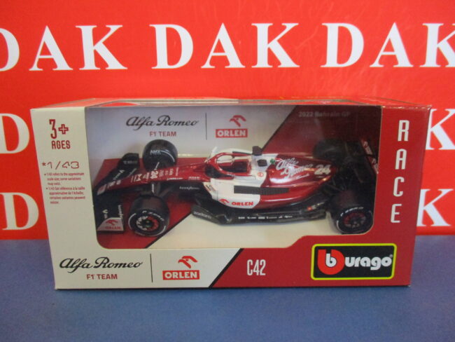 Die cast 1/43 Modellino Auto F1 Alfa Romeo C42 Bahrain GP 2022 G. Zhou NP - immagine 4