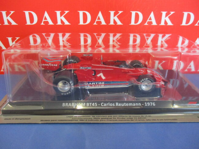 Die cast 1/24 Modellino Auto F1 Brabham BT45 Martini 1976 C. Reutemann - immagine 4