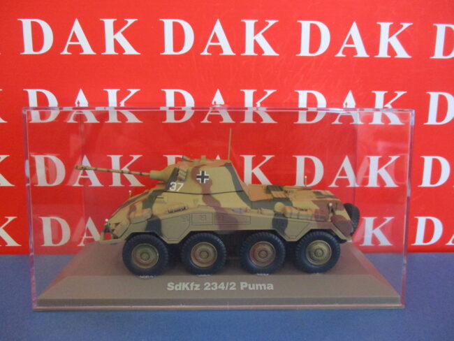 Die cast 1/43 Modellino Autoblindo Tank SdKfz. 234/2 Puma N37 - immagine 4