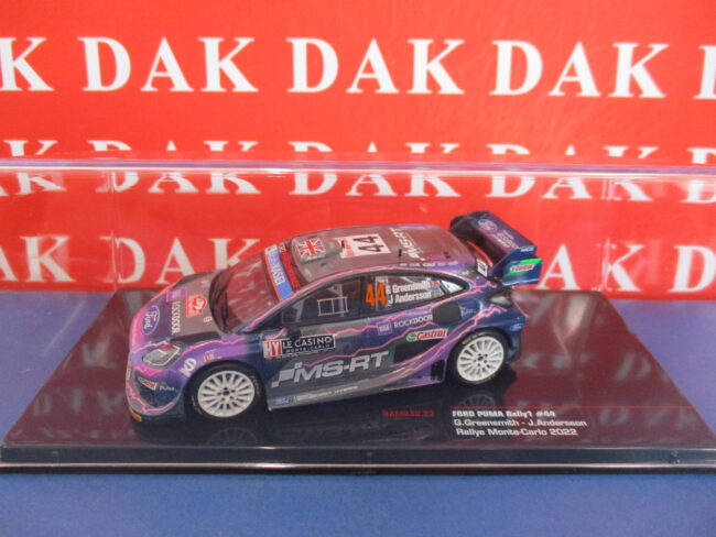 Die cast 1/43 Modellino Auto Ford Puma Rally1 Rally Monte Carlo 2022 Greensmith - immagine 4