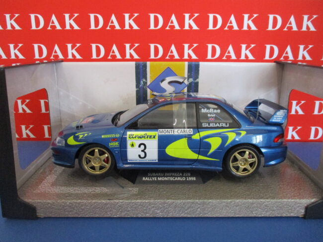 Die cast 1/18 Modellino Auto Subaru Impreza WRC Rally Monte Carlo 1998 McRae