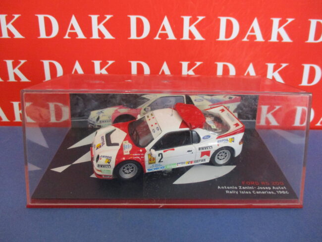Die cast 1/43 Modellino Auto Ford RS200 Rally Canarie 1986 A. Zanini - immagine 4
