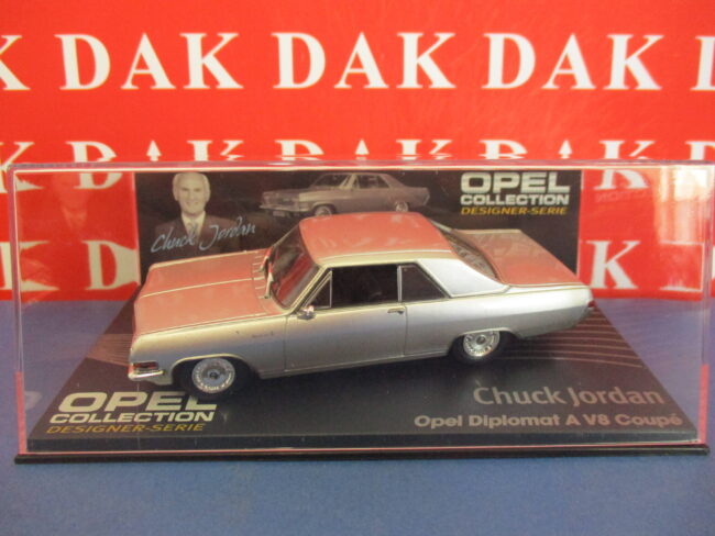 Die cast 1/43 Modellino Auto Opel Diplomat A V8 Coupe Silver C. Jordan - immagine 4