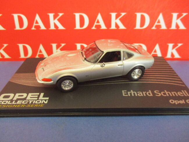 Die cast 1/43 Modellino Auto Opel GT Silver Erhard Schnell