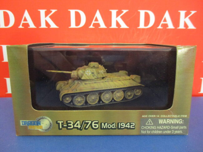 Die cast 1/72 Modellino Tank T-34/76 Mod 1942 Pz.Rgt.II 6th Pz. Div. Russia 1943 - immagine 5
