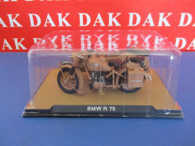 Die cast 1/24 Modellino Moto BMW R75 con Sidecar Deutsche Afrika Korps - immagine 5