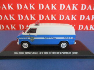Die cast 1/43 Modellino Furgone Polizia Police Dodge Ram B250 Van NYPD 1987