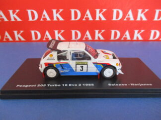 Die cast 1/43 Modellino Auto Peugeot 205 T16 EVO 2 Rally Finland 1985 T. Salonen