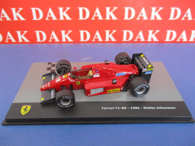 Die cast 1/43 Modellino Auto F1 Ferrari F1-86 1986 S. Johansson***