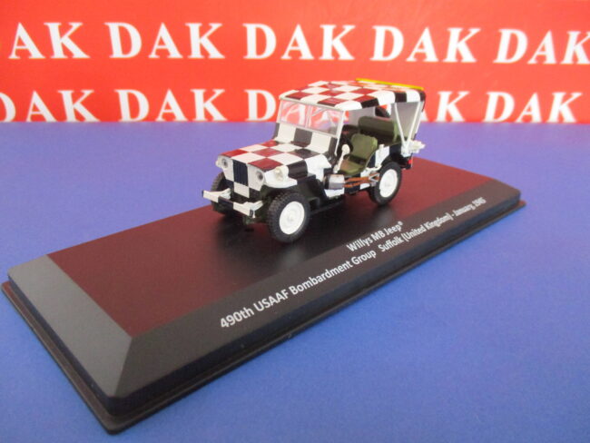 Die cast 1/43 Modellino Auto Willys MB Jeep 490th USAAF Follow Me UK 1945 - immagine 2