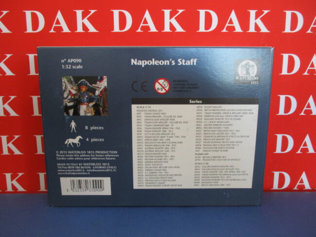 1/32 Scatola Soldatini Staff Ufficiali di Napoleone AP90 by Waterloo - immagine 2