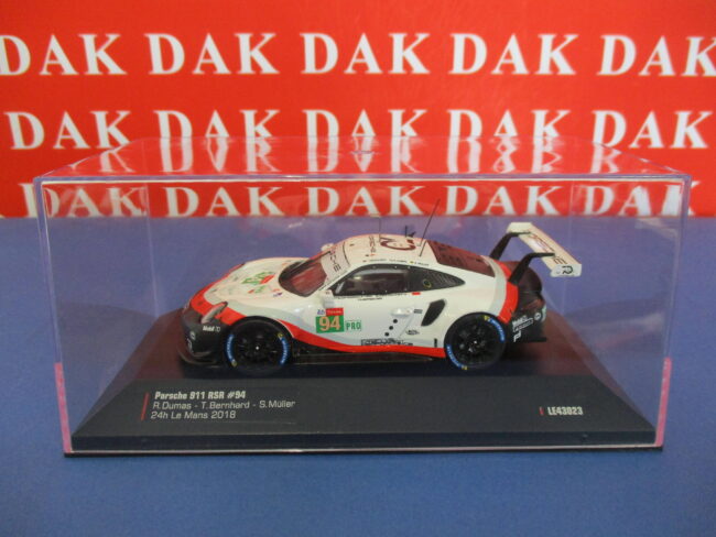 Die cast 1/43 Modellino Auto Porsche 911 RSR 24H Le Mans 2018 R. Dumas by Ixo - immagine 4