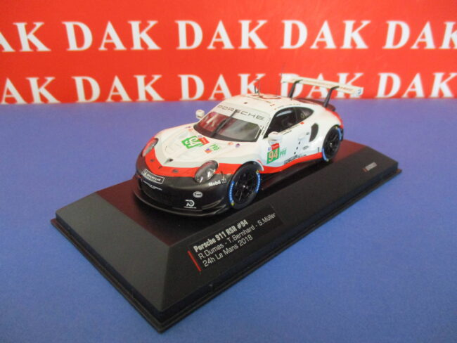 Die cast 1/43 Modellino Auto Porsche 911 RSR 24H Le Mans 2018 R. Dumas by Ixo - immagine 2