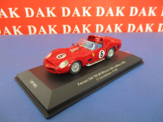 Die cast 1/43 Modellino Auto Ferrari 330TRi 24H Le Mans 1962 O. Gendebien by Ixo - immagine 2