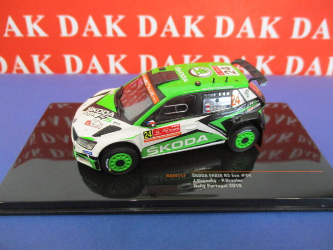 Die cast 1/43 Modellino Auto Skoda Fabia R5 EVO Rally Portugal 2019 J. Kopecky