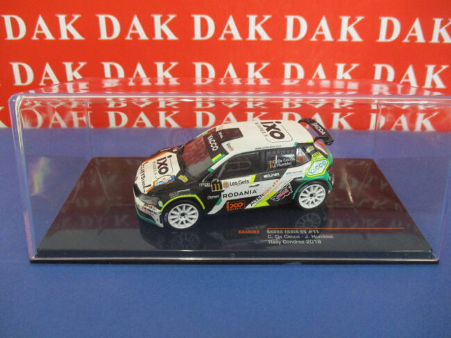 Die cast 1/43 Modellino Auto Skoda Fabia R5 Rally Condroz 2018 C. De Cecco - immagine 4