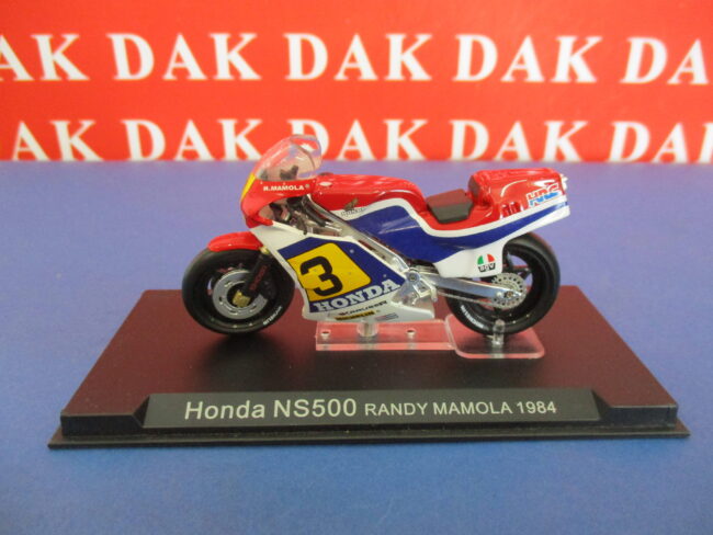 Die cast 1/24 Modellino Moto GP Honda NS500 Randy Mamola 1984