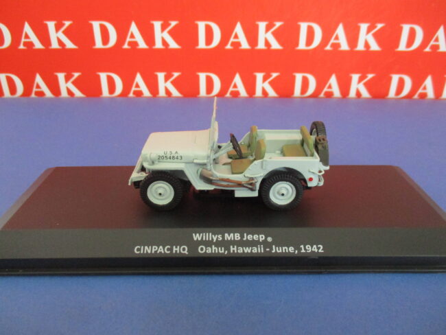 Die cast 1/43 Modellino Auto Willys MB Jeep CINPAC HQ Hawaii 1942