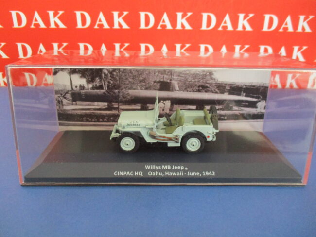 Die cast 1/43 Modellino Auto Willys MB Jeep CINPAC HQ Hawaii 1942 - immagine 4