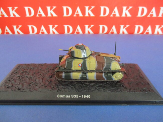 Die cast 1/72 Modellino Carro Armato Tank Somua S35 N14 1940 by Atlas