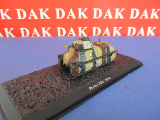 Die cast 1/72 Modellino Carro Armato Tank Somua S35 N14 1940 by Atlas - immagine 2