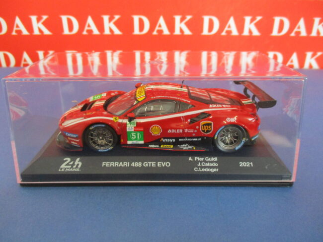Die cast 1/43 Modellino Auto Ferrari 488 GTE EVO 24H Le Mans 2021 A. Pier Guidi - immagine 4