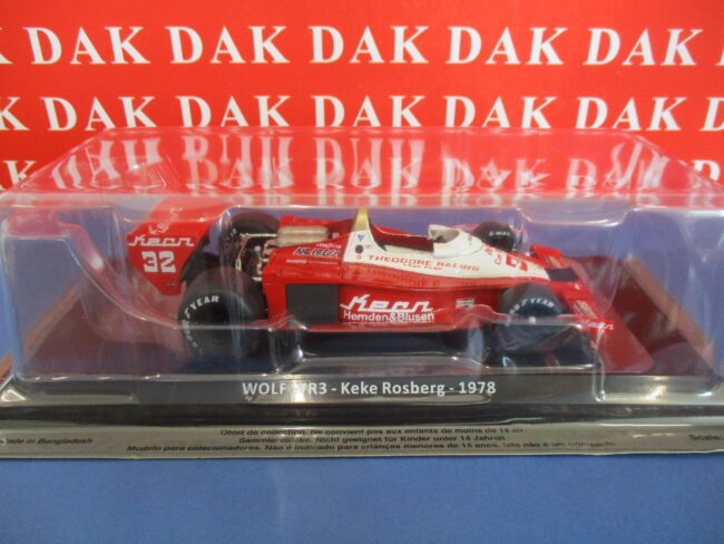 Die cast 1/24 Modellino Auto F1 Wolf WR3 1978 K. Rosberg - immagine 4