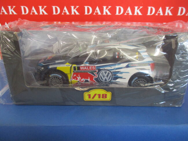 Die cast 1/18 Modellino Auto Volkswagen Polo R WRC Wales Rally 2015 S. Ogier - immagine 5