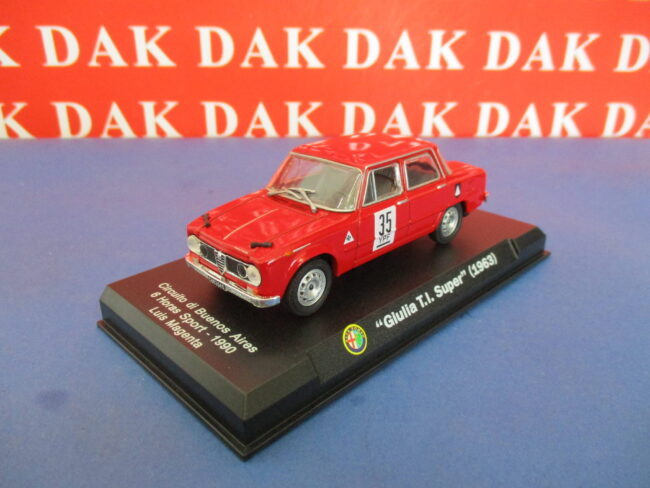Die cast 1/43 Modellino Auto Alfa Romeo Giulia TI Super 6H Buenos Aires 1990 - immagine 2