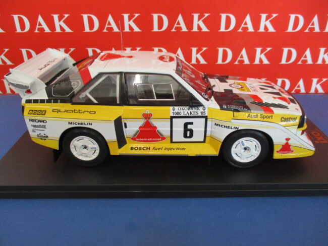 Die cast 1/18 Modellino Auto Audi Sport Quattro S1 E2 N6 Rally 1000 Lakes 1985 - immagine 4