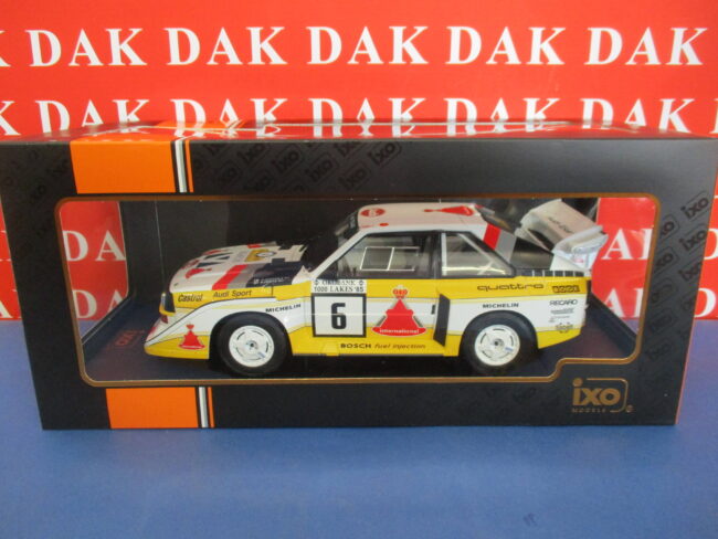 Die cast 1/18 Modellino Auto Audi Sport Quattro S1 E2 N6 Rally 1000 Lakes 1985 - immagine 6