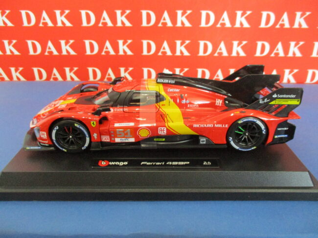 Die cast 1/24 Modellino Auto Ferrari 499P 24H Le Mans 2023 A. PierGuidi