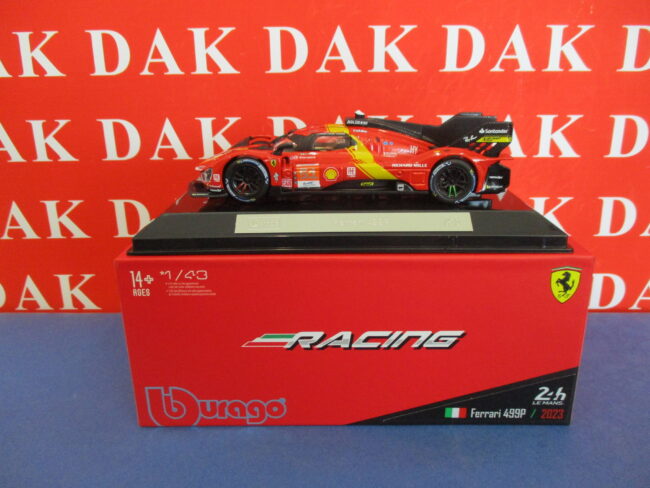 Die cast 1/43 Modellino Auto Ferrari 499P 24H Le Mans 2023 A. PierGuidi - immagine 7