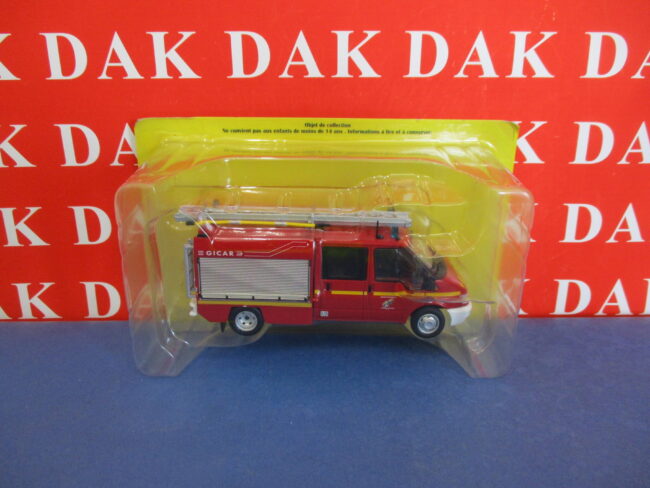 Die cast 1/43 Modellino Furgone Pompieri Ford Transit VPSI Gimaex Gicar Bas-Rhin - immagine 6
