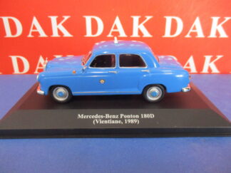 Die cast 1/43 Modellino Auto Taxi Mercedes-Benz Ponton 180D Vientiane Laos 1989