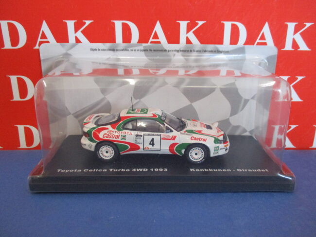 Die cast 1/43 Modellino Auto Toyota Celica Turbo 4WD Rally 1000 Laghi 1993 KKK** - immagine 6