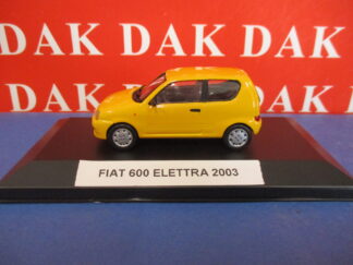 Die cast 1/43 Modellino Auto Fiat 600 Elettra Gialla 2003 2
