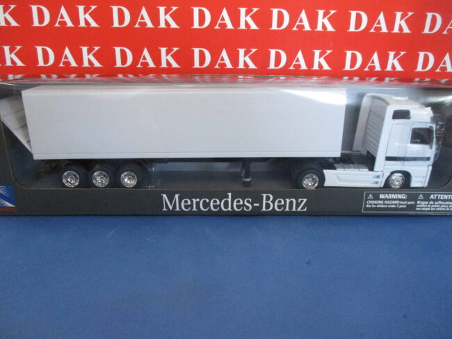 Die cast 1/43 Modellino Camion Truck Mercedes Actros Bianco con Rimorchio