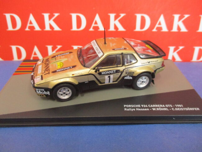 Die cast 1/43 Modellino Auto Porsche 924 Carrera GTS Rally Hessen 1981 W. Rohrl