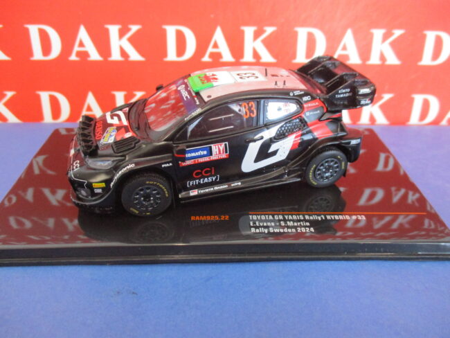 Die cast 1/43 Modellino Auto Toyota GR Yaris Rally1 Hybrid Rally Sweden 2024 Eva