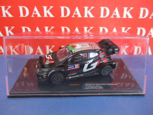 Die cast 1/43 Modellino Auto Toyota GR Yaris Rally1 Hybrid Rally Sweden 2024 Eva - immagine 6