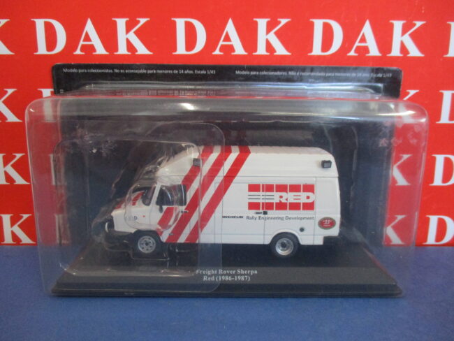 Die cast 1/43 Modellino Furgone Freight Rover Sherpa Assistenza Rally Red 1986