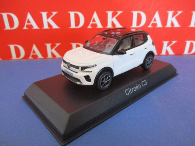 Die cast 1/43 Modellino Auto Citroen C3 Polar White with Black Roof 2024 Norev - immagine 2