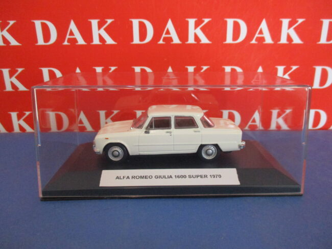 Die cast 1/43 Modellino Auto Alfa Romeo Giulia 1600 Super Bianca 1970 - immagine 7