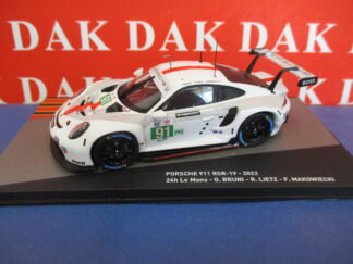 Die cast 1/43 Modellino Auto Porsche 911 RSR-19 24H Le Mans 2022 G. Bruni