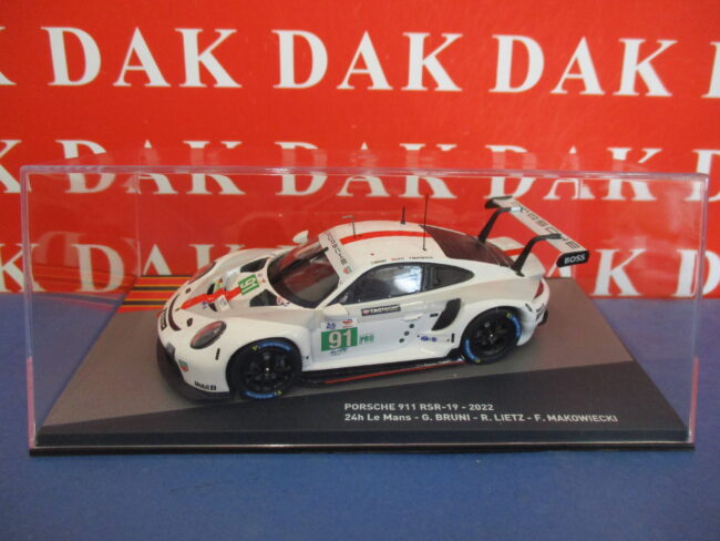 Die cast 1/43 Modellino Auto Porsche 911 RSR-19 24H Le Mans 2022 G. Bruni - immagine 6