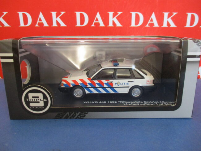 Die cast 1/43 Modellino Auto Polizia Volvo 440 Dutch Police Alkmaar 1992 Triple9 - immagine 7